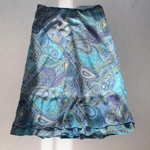 Pucci vibes paisley low rise midi skirt